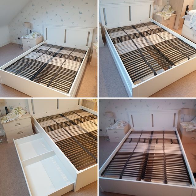 Кровать из икеа двуспальная с ящиками для хранения